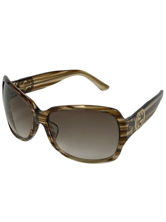 Gucci Interlocking Sunglasses Gradient Acetate Brown Eyewear main image 4
